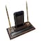 Dacasso Walnut & Leather Cell Phone Holder Pen Stand AG-8412 - alternate 4